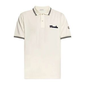 Moncler Men Embroidered Logo Cotton Piqué Polo Shirt